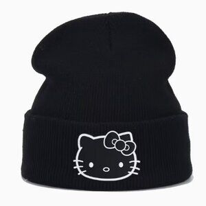 HELLO KITTY Black Beanie Hat (BRAND-NEW & SO CUTE!)